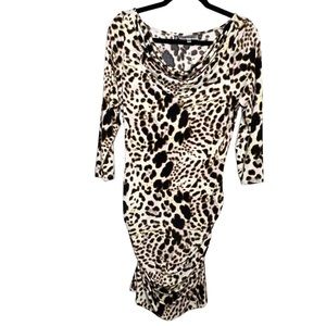 Jennifer Lopez Animal Print Contour Dress